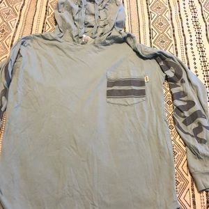 PINK T-shirt Hoodie. Blue. Medium